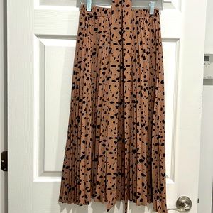 Animal print pleated skirt/XS- Shein